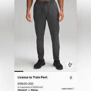 Lululemon License To Train Pants - Medium - Dark Grey.